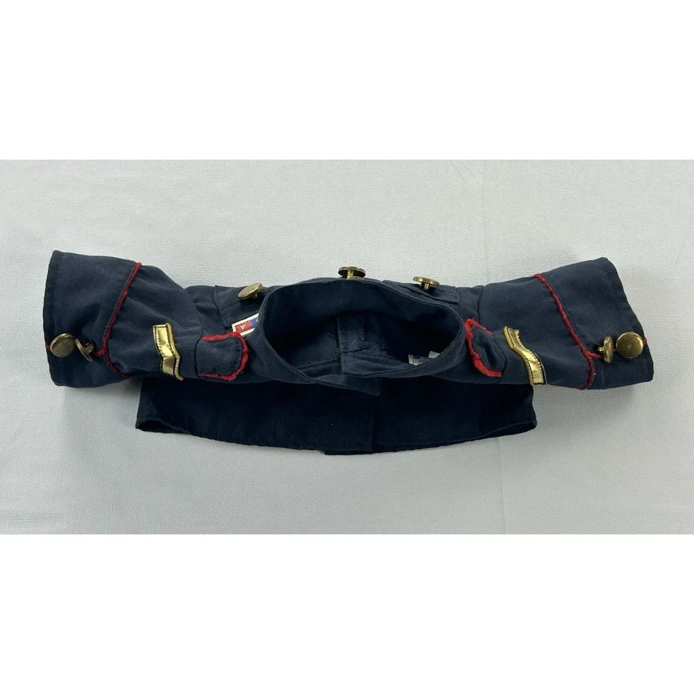 Build-A-Bear 2014 USA Military Uniform Navy Gold Buttons White Belt Shirt